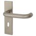 Exel Satin Stainless Steel 19mm Return to Door Keyhole Lock Door Handle - Square - 57mm c/c