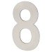 Hampstead 100mm Concealed Screw Fix Door Numeral - 8 - Satin Stainless Steel