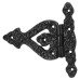 Olde Forge Antique Cabinet Hinge - 133 x 109 x 3mm - Antique Black Iron