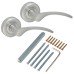 Heritage Brass by M Marcus Satin Chrome Door Handles on Round Rose - Sophia Range 