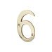 76mm Screw Fix Door Numeral - 6/9 - Polished Brass 76mm Screw Fix Door Numeral - 6/9 - Polished Brass