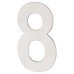 Exel 100mm Concealed Screw Fix Door Numeral - 8 - Polished Stainless Steel 