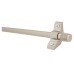 Exel Stair Rod with Knurled Finials - 900mm Length - Satin Nickel