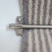 Exel Stair Rod with Knurled Finials - 900mm Length - Satin Nickel
