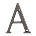 76mm Screw Fix Door Letter - A - Bright Bronze