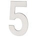 Hampstead 100mm Concealed Screw Fix Door Numeral - 5 - Polished Stainless Steel 