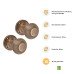 Exel Reeded Beehive Mortice Door Knob - 60mm Rose Diameter - Antique Brass
