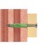 Fischer UX R Universal Wall Plug with Rim - 8 x 50mm - Green - Pack of 40