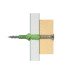 Fischer UX R Universal Wall Plug with Rim - 8 x 50mm - Green - Pack of 40