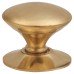Exel Spun Round Cabinet Knob - 25mm Diameter - Polished Brass