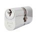 Eurospec 5 Pin 70mm Oval Double Cylinder - 35 + 35mm - Polished Chrome - Keyed Alike