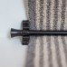 Exel Stair Rod with Fluted Finials - 900mm Length - Matt Black