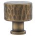 Alexander & Wilks Leila Hammered Round Cabinet Knob - 30mm Diameter - Antique Brass