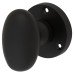 Exel Victorian Oval Mortice Door Knob - 61mm Rose Diameter - Matt Black