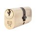 Eurospec 5 Pin 70mm Oval Double Cylinder - 35 + 35mm - Polished Brass - Keyed Alike