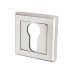 Exel Square Escutcheon - 52 x 52mm - Euro - Polished Chrome