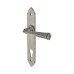 Olde Forge Pewter Gothic Euro Lock Door Handle - Long Plate - 247 x 44mm