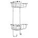 Croydex Wirework Medium Corner Shower Basket - Two Tier - 320 x 250 x 150mm - Stainless Steel