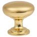 Exel Domed Round Cabinet Knob - 28mm Diameter - Polished Brass