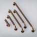 Exel Crewe 10mm Reeded D-Bar Cabinet Pull Handle - 96mm Centres - Antique Brass