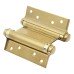 Double Action Self Closing Spring Hinge - 127mm Length - Polished Brass - Pair
