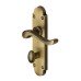 Heritage Brass by M Marcus Antique Brass Scroll Bathroom Door Handle - Savoy Range - 171 x 42mm