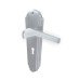 Heritage Brass by M Marcus Satin Chrome Art Deco Keyhole Lock Door Handle - Waldorf Range - 203 x 66mm