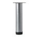 Rothley Round Adjustable Cabinet Furniture Leg - 32 x 200mm - Silver Grey