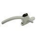 ERA uPVC/Timber Cockspur Locking Window Handle - 12mm Nose Height - Left Hand - White