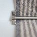 Exel Stair Rod with Plain Finials - 900mm Length - Satin Nickel