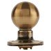 Exel Bala Hotel Mortice Door Knobset - Passage - 65mm Rose Diameter - Antique Brass
