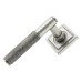 From The Anvil Pewter Knurled Door Handles on Square Rose - Brompton Range 