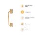 Traditional Heavy Cast Offset Door Pull Handle - Screw Fix - 250mm Centres - Polished Brass Traditional Heavy Cast Offset Door Pull Handle - Screw Fix - 250mm Centres - Polished Brass
