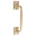 Traditional Heavy Cast Offset Door Pull Handle - Screw Fix - 250mm Centres - Polished Brass Traditional Heavy Cast Offset Door Pull Handle - Screw Fix - 250mm Centres - Polished Brass
