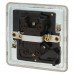 Knightsbridge 20A 1 Gang DP Screwless Flat Plate Appliance Switch - Brushed Chrome