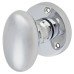 Exel Victorian Oval Mortice Door Knob - 61mm Rose Diameter - Polished Chrome