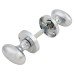 Exel Victorian Oval Mortice Door Knob - 61mm Rose Diameter - Polished Chrome
