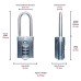 Squire Vulcan Combination Long Shackle Padlock - 50mm Body - 63 x 22.6mm Shackle - Blue