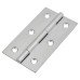 Solid Drawn Butt Cabinet Hinge - 64 x 35 x 1.45mm - Satin Chrome - Pair Solid Drawn Butt Cabinet Hinge - 64 x 35 x 1.45mm - Satin Chrome - Pair