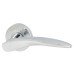 Jigtech Polished Chrome Door Handles on Round Rose - Vecta Range 