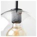 Exel Paradera Knurled Ceiling Light Pendant - Matt Black Fittings and Domed Clear Glass Shade