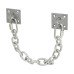Door Check Chain on Plates - 450mm Length - Galvanised