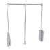Emuca Pull Down Wardrobe Rail Lift - 600-830mm - Max Weight 12kg - Chrome 
