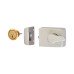 Arrone AR850 Roller Bolt Deadlocking Nightlatch - 60mm Backset - Silver Case/Polished Brass Cylinder