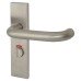 Exel Satin Stainless Steel 19mm Return to Door Bathroom Door Handle - Square - 57mm c/c - RH