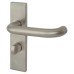 Exel Satin Stainless Steel 19mm Return to Door Bathroom Door Handle - Square - 57mm c/c - RH