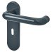 Hoppe AR600/22 Anthracite Grey Nylon Steel Core Safety Keyhole Lock Door Handle - Paris Range