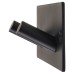 Exel Square Horizontal Hook Plate - 90 x 45mm - 2 Hooks - Matt Black Exel Square Horizontal Hook Plate - 90 x 45mm - 2 Hooks - Matt Black