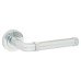 Jedo Polished Chrome Fire Rated Knurled Door Handles on Round Rose - Midtown Range 