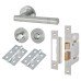 Exel Dakota Bathroom Lock Door Handle on Rose Kit - Satin Chrome